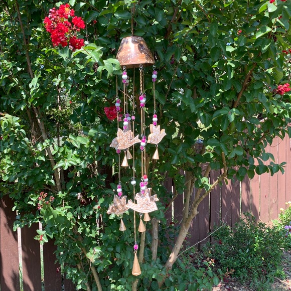 Wooden Sparrow Birds & Glass Beads Wind Chime - Picture 7 of 14